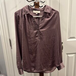 LOFT Women's Dusty Purple Blouse